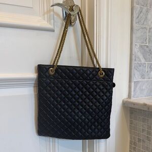 Clare V Black Quilted Shoulder Bag